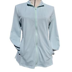 Tommy Bahama Golf Mint Blue Zip Up Size M